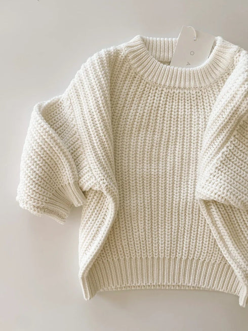 OAT / Powder Chunky Knit Playsuit (1-2y)
